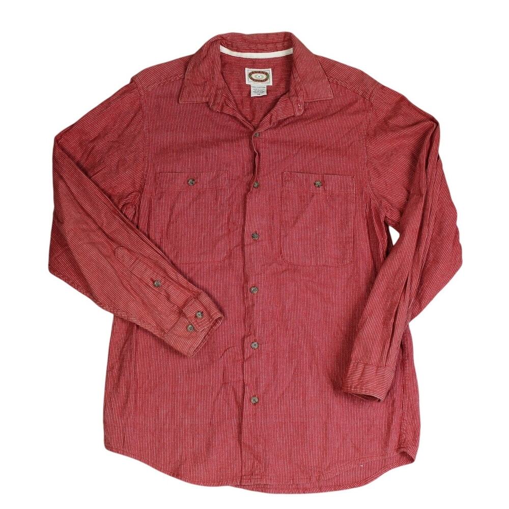 Vintage Banana Republic Shirt Mens Medium Red Mill Valley 80s 90s USA Safari